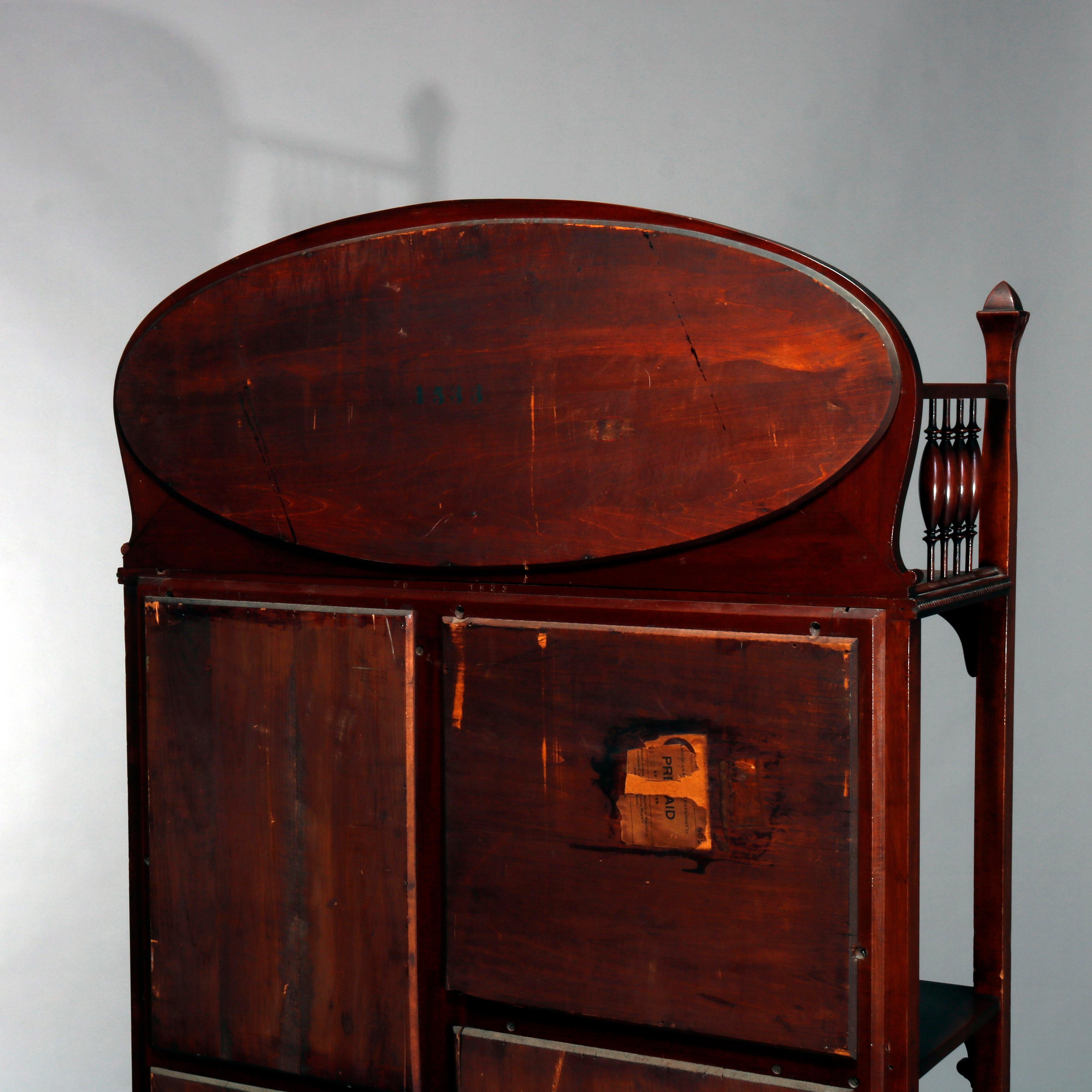 Antique Mahogany Étagère Mirrored Curio Cabinet, circa 1900 6