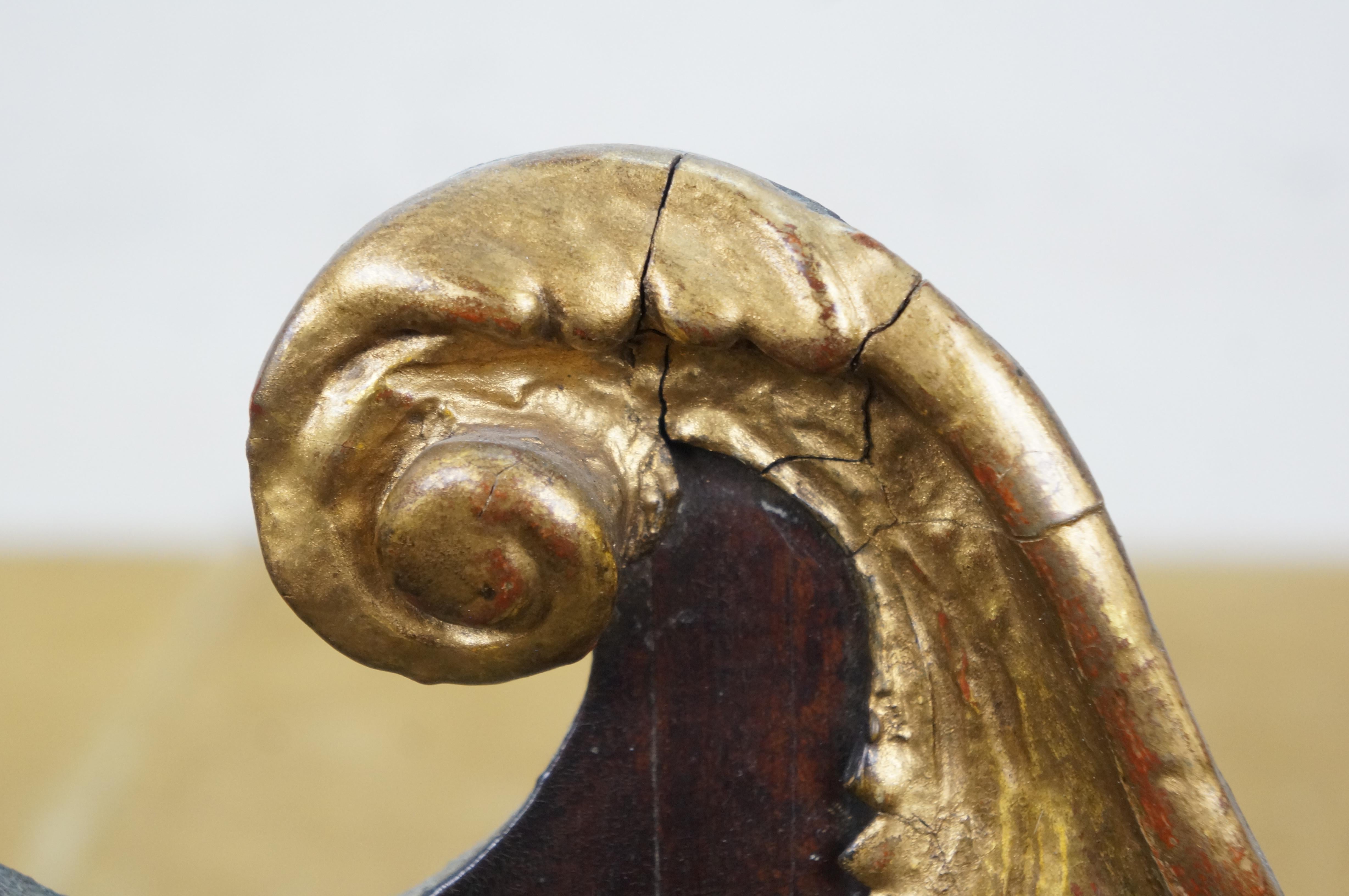Antique Mahogany Federal Chippendale Gilt Eagle Acanthus Wall Vanity Mirror 45