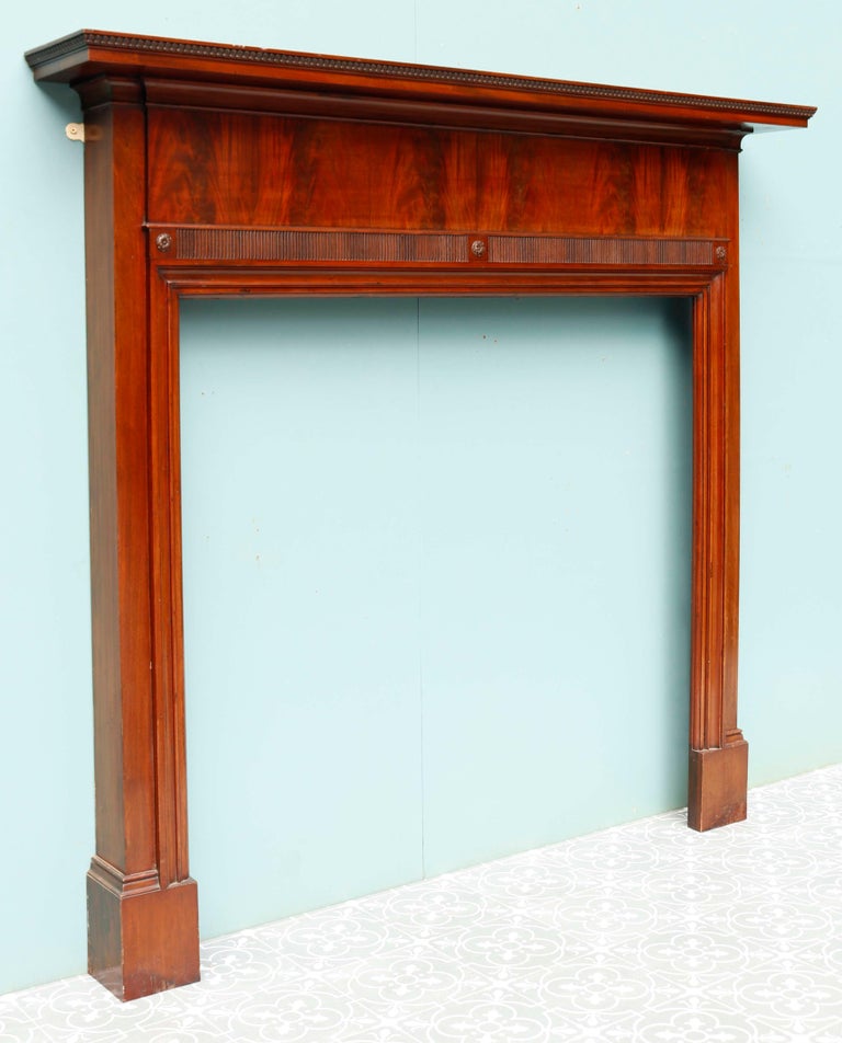 Antique Mahogany Fireplace Surround For Sale at 1stDibs