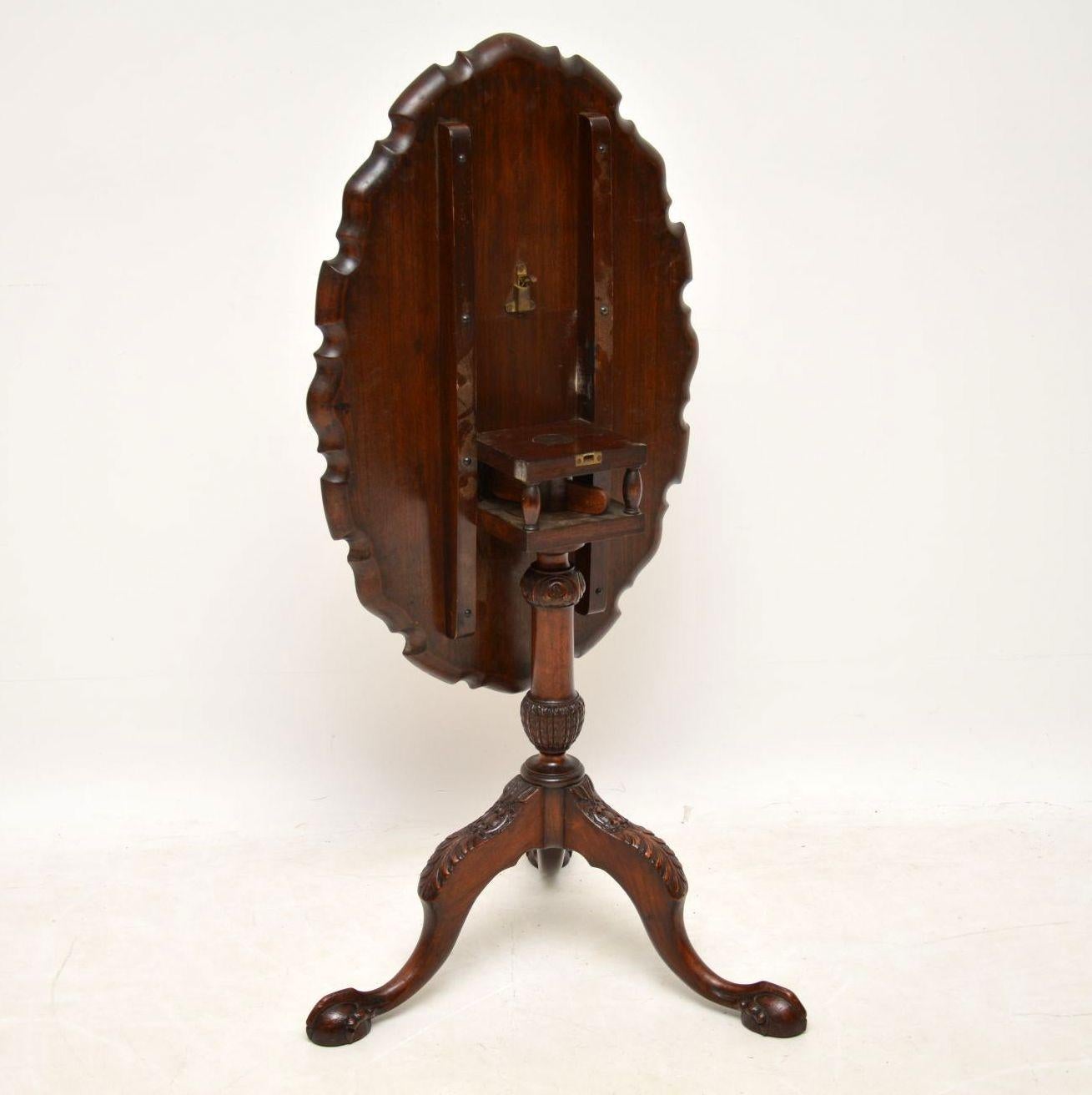 Victorian Antique Mahogany Flip Top Occasional Table