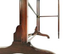 Antique Mahogany Folding Towel Rack Rail Clothes Horse