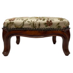 Antique Mahogany Footstool, circa 1890
