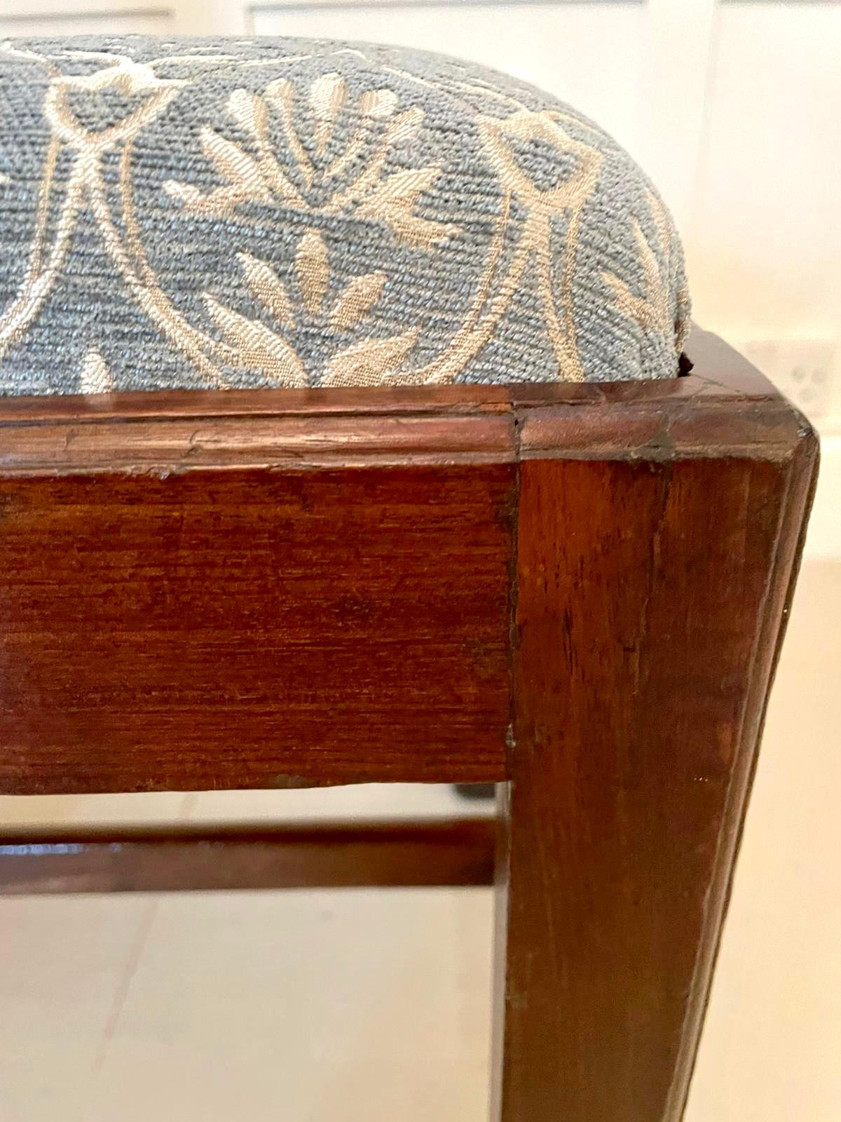 English Antique Victorian Mahogany Footstool
