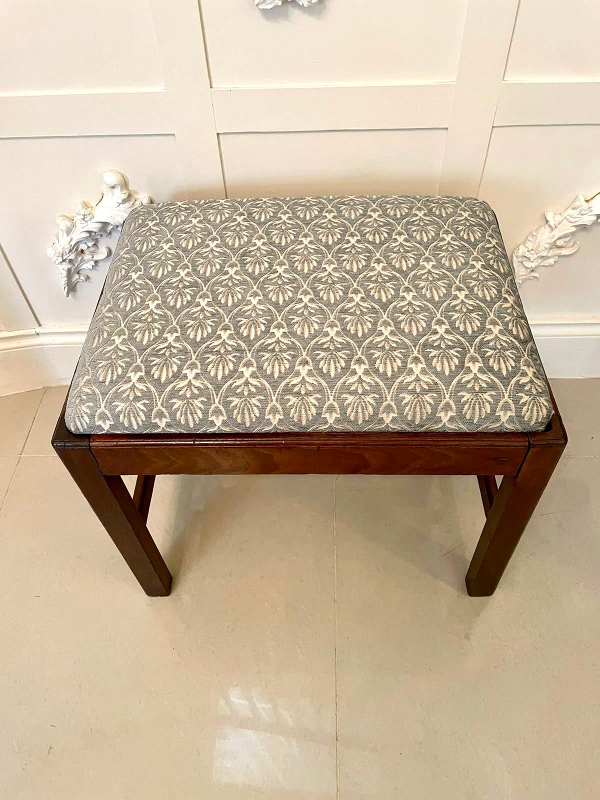 19th Century Antique Victorian Mahogany Footstool