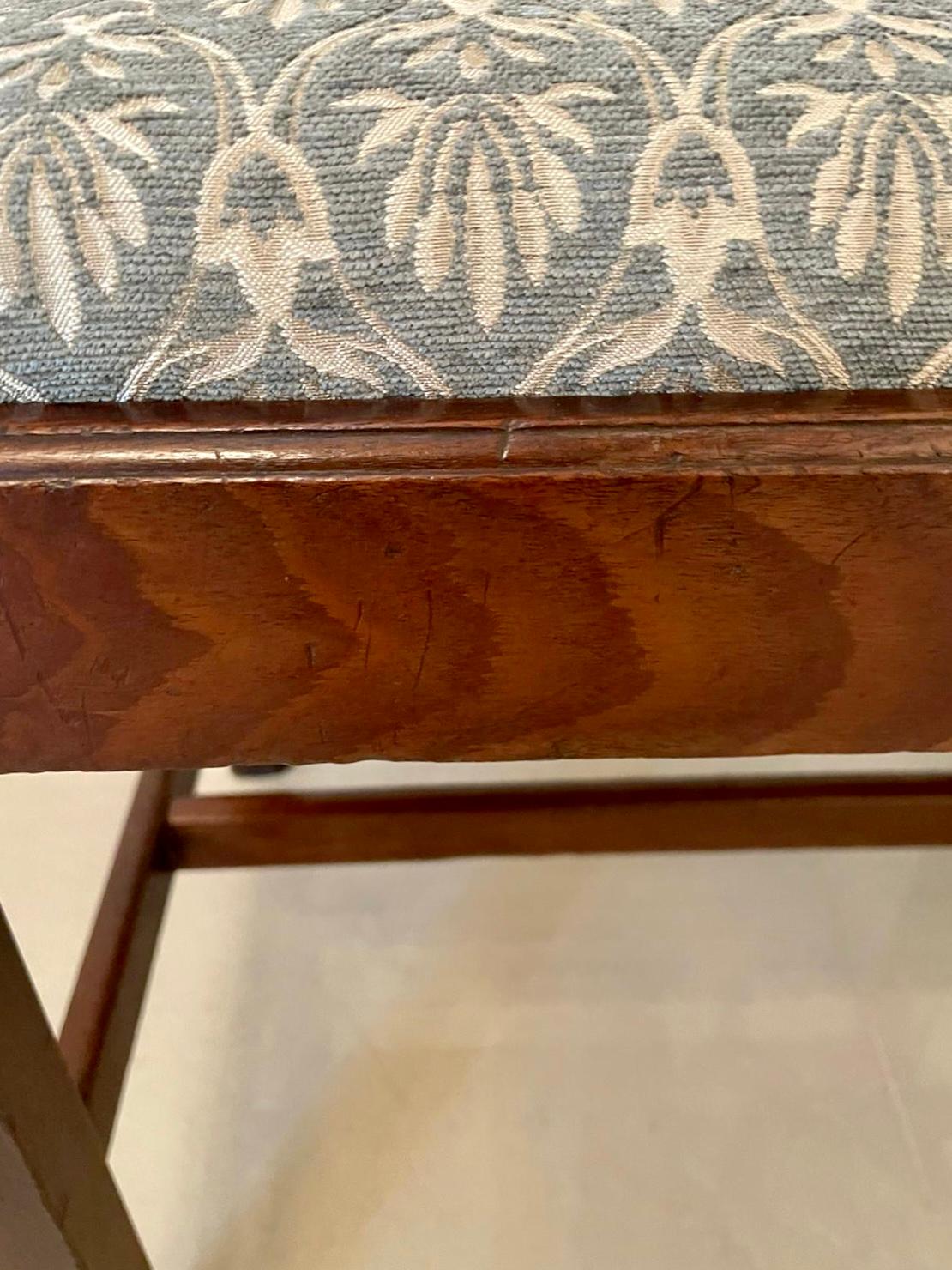 Antique Victorian Mahogany Footstool 1