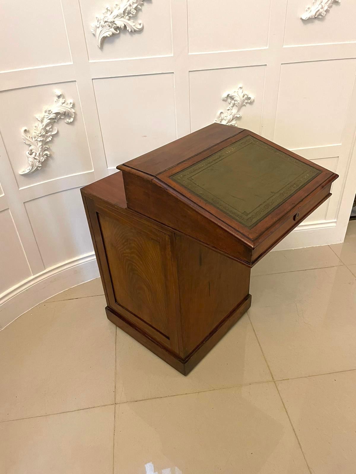 Victorian Antique Mahogany Freestanding Slide Top Davenport by Charles Hindley & Sons For Sale