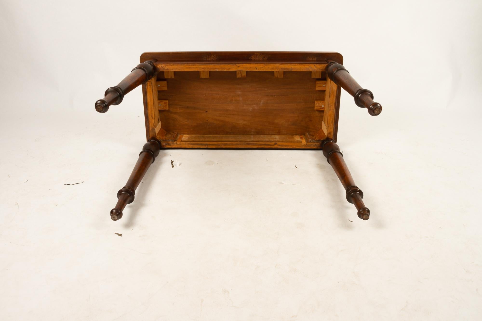 Antique Mahogany Game Table, Late 19th Century 9