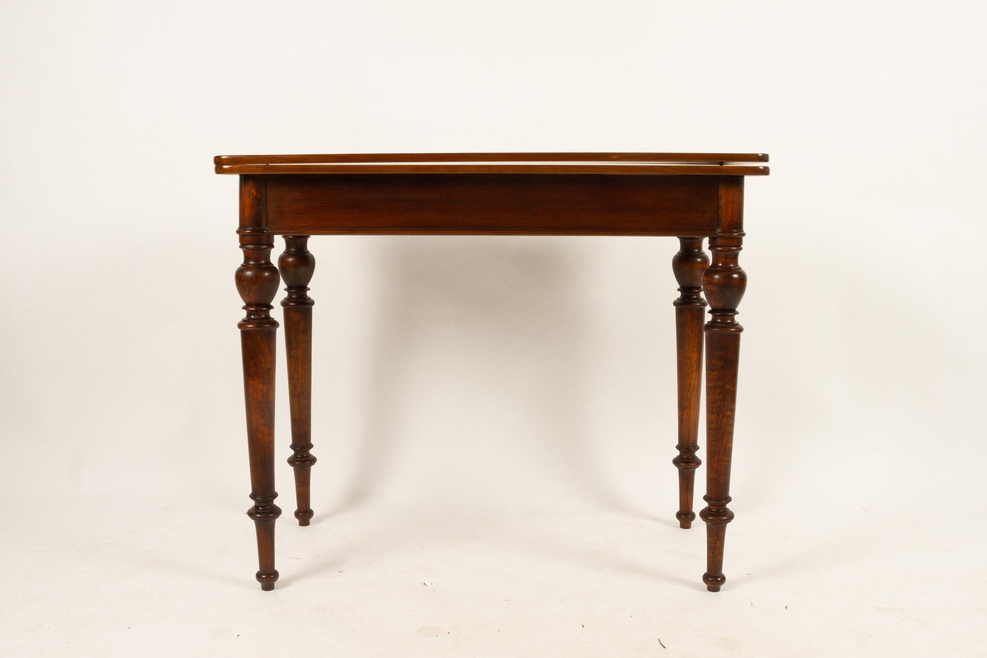 Antique Mahogany Game Table, Late 19th Century 10