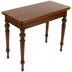 Antique Mahogany Game Table, Late 19th Century