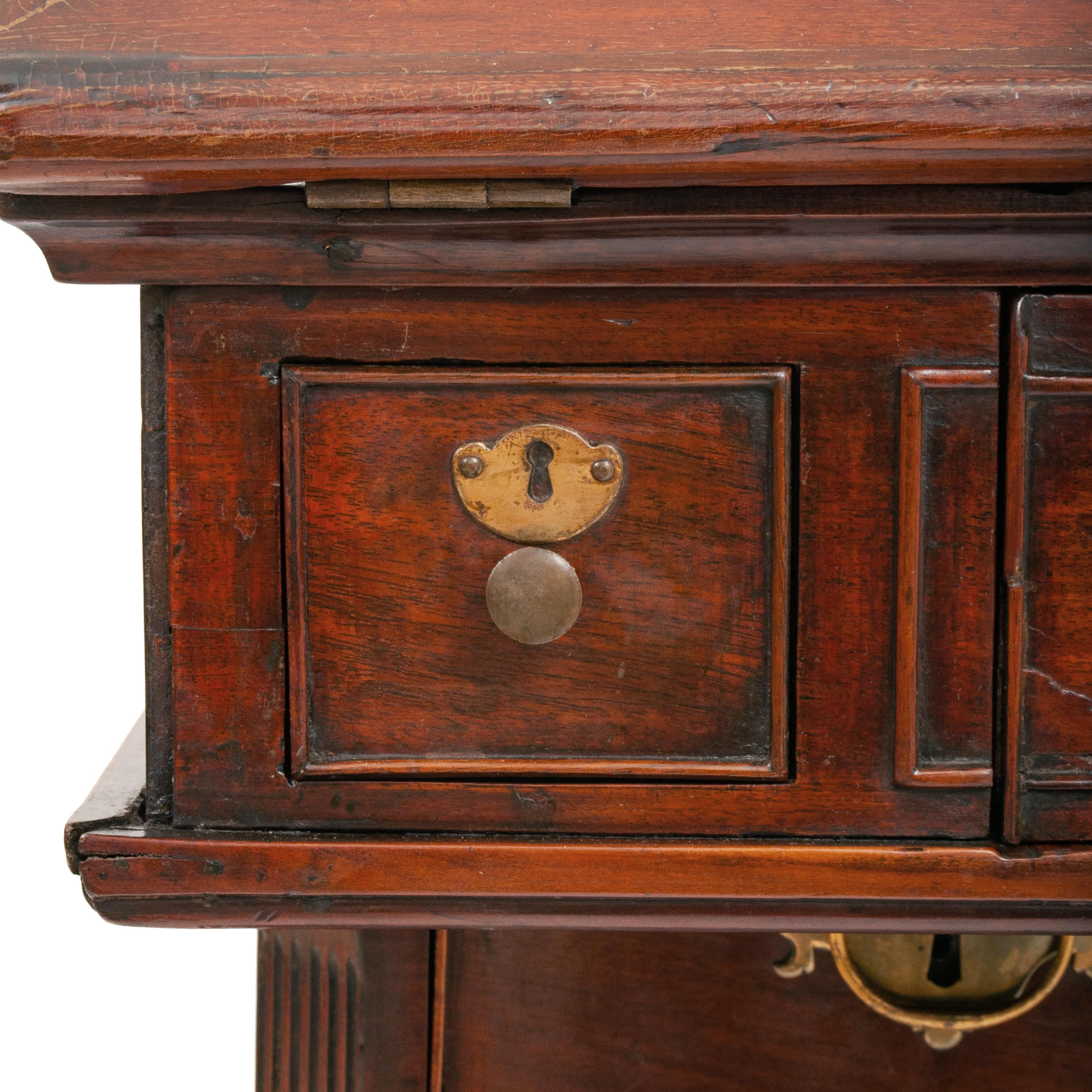 Antique Mahogany Georgian Architect's Drafting Drawing Desk Table Chest 1780 For Sale 4