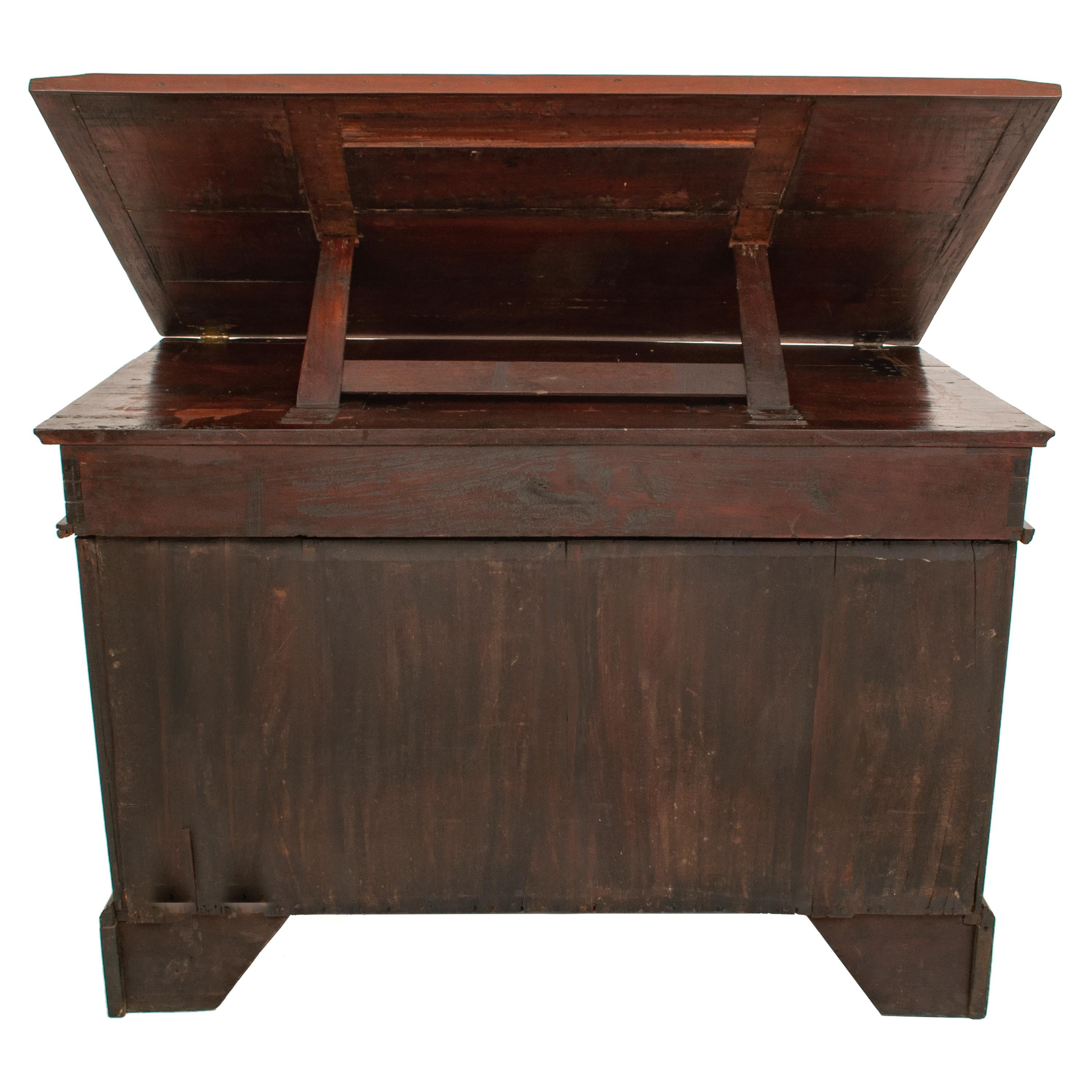 Antique Mahogany Georgian Architect's Drafting Drawing Desk Table Chest 1780 For Sale 8