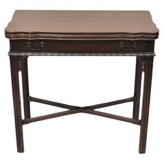 Used Mahogany Georgian Style Flip Top Console Game Table