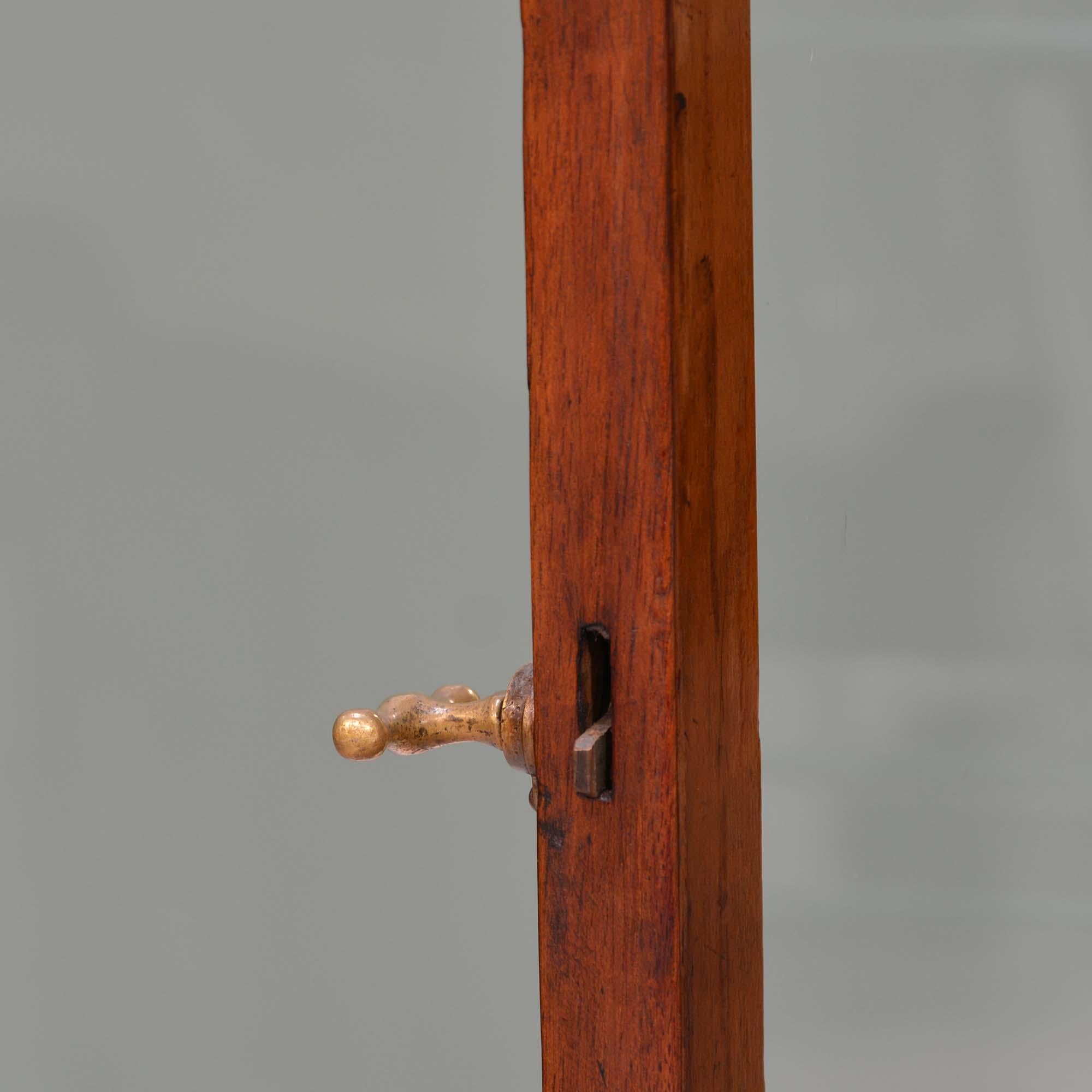Antique mahogany glazed mirror backed hanging shop display cabinet For Sale 5