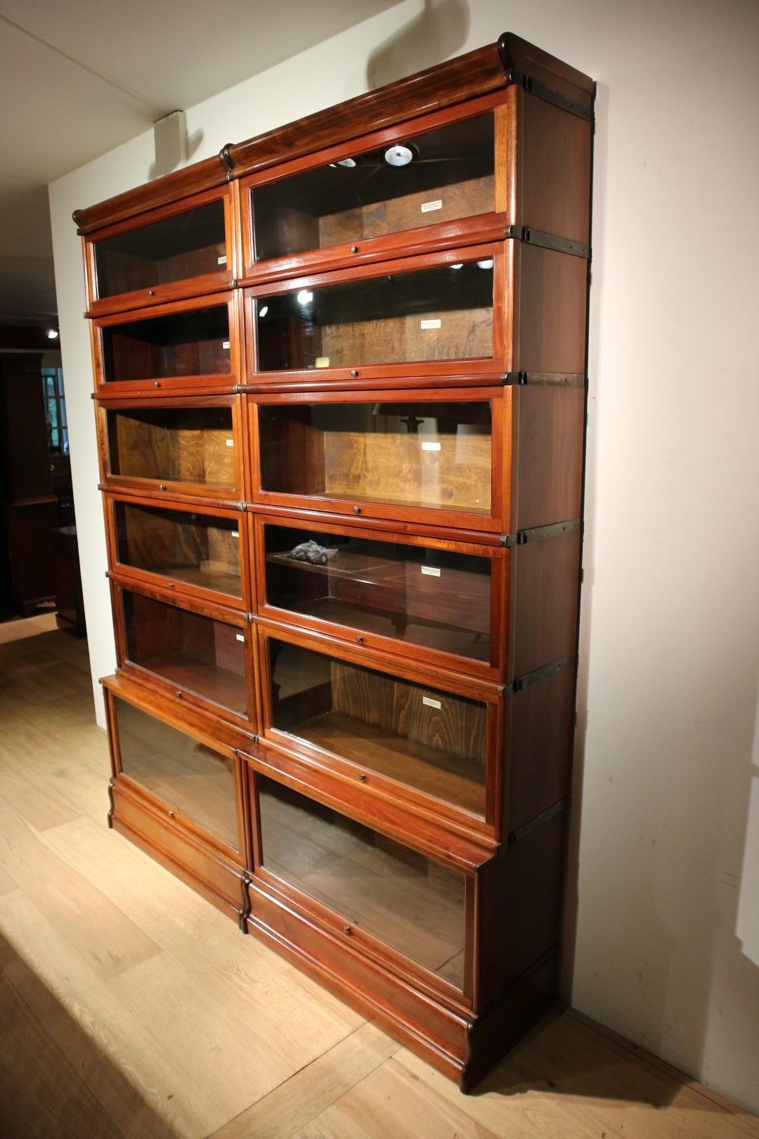 English Antique mahogany Globe Wernicke bookcase For Sale