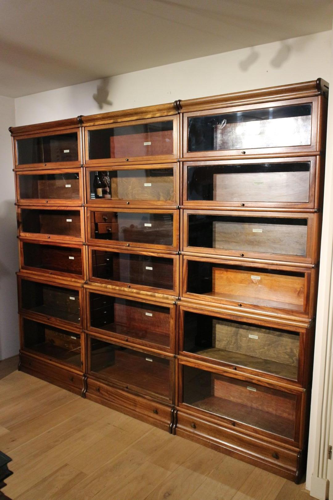 Antique Mahogany Globe Wernicke Bookcase 1