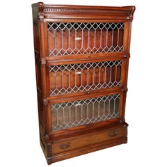 Antique Mahogany Globe Wernicke Bookcase, Special Edition
