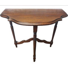Antique Mahogany Hall Console Lamp Table