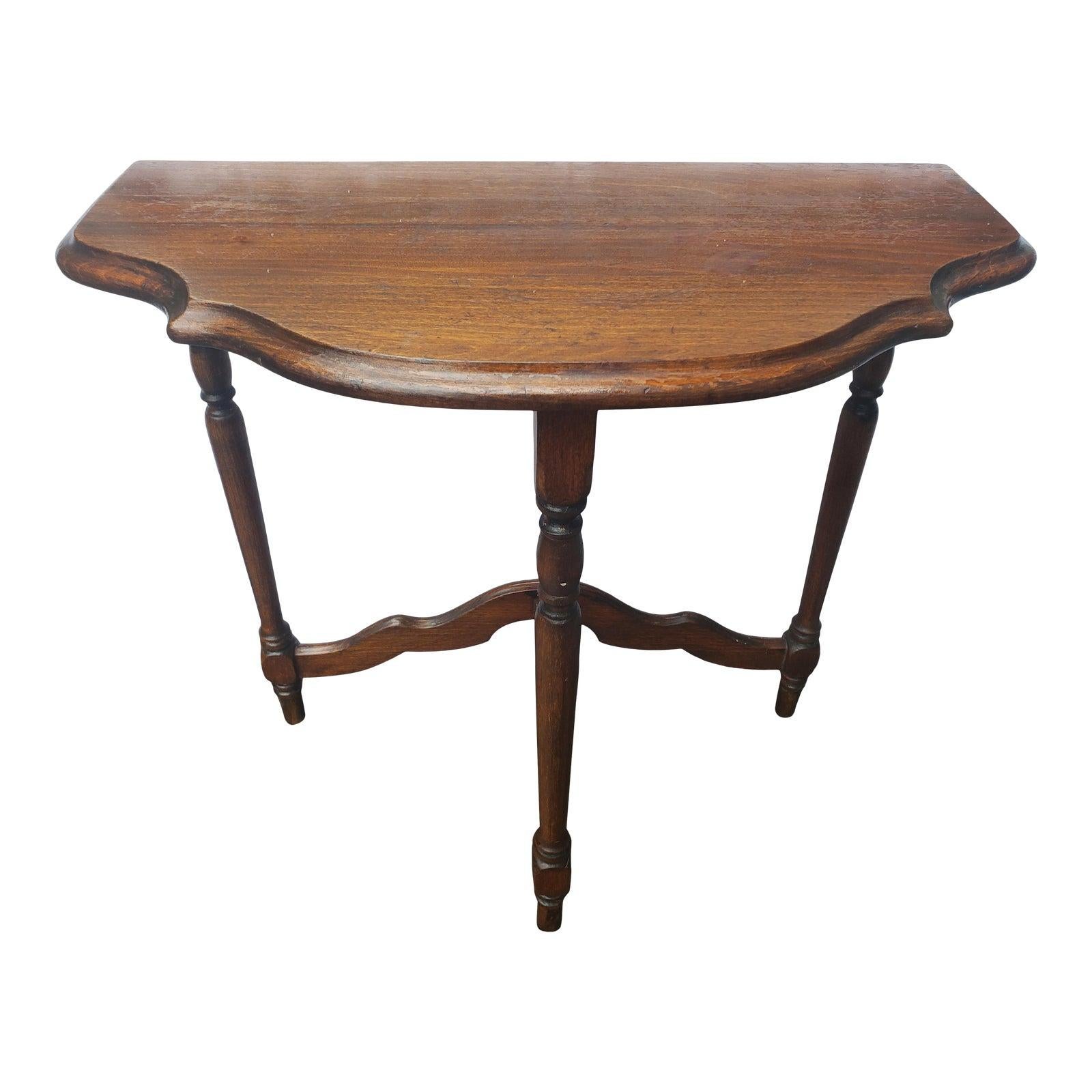 Antique Mahogany Hall Console Lamp Table For Sale