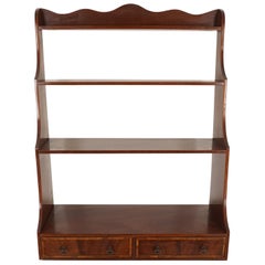 Antique Walnut Inlaid Wall Cabinet, Display Cabinet, Scotland 1920, B2143