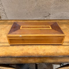 Boîte à bijoux ou à bibelots ancienne en acajou Mid Century Antiques Studio Craft