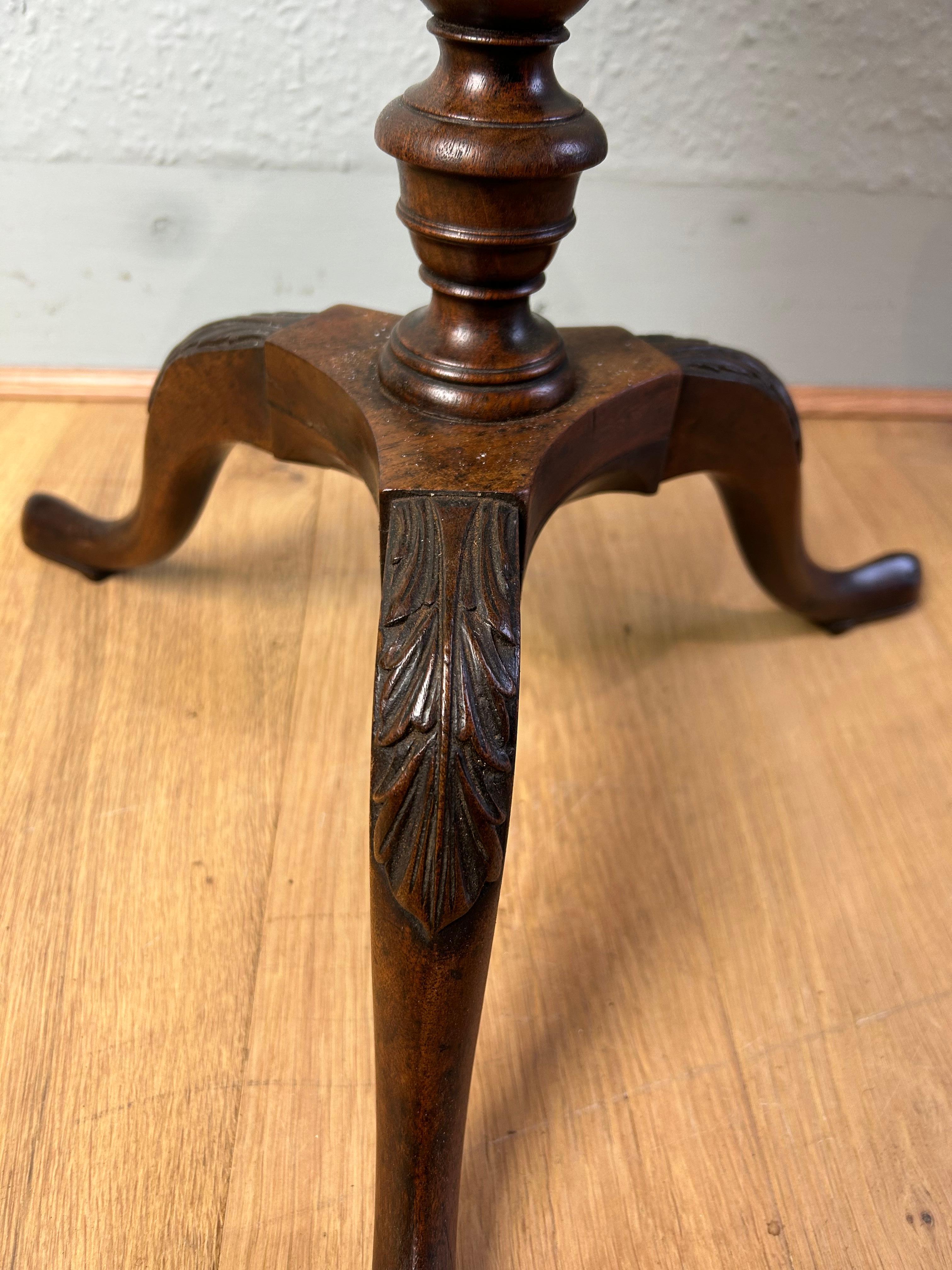 Hand-Crafted Mahogany Kettle Stand/ Wine Table  For Sale