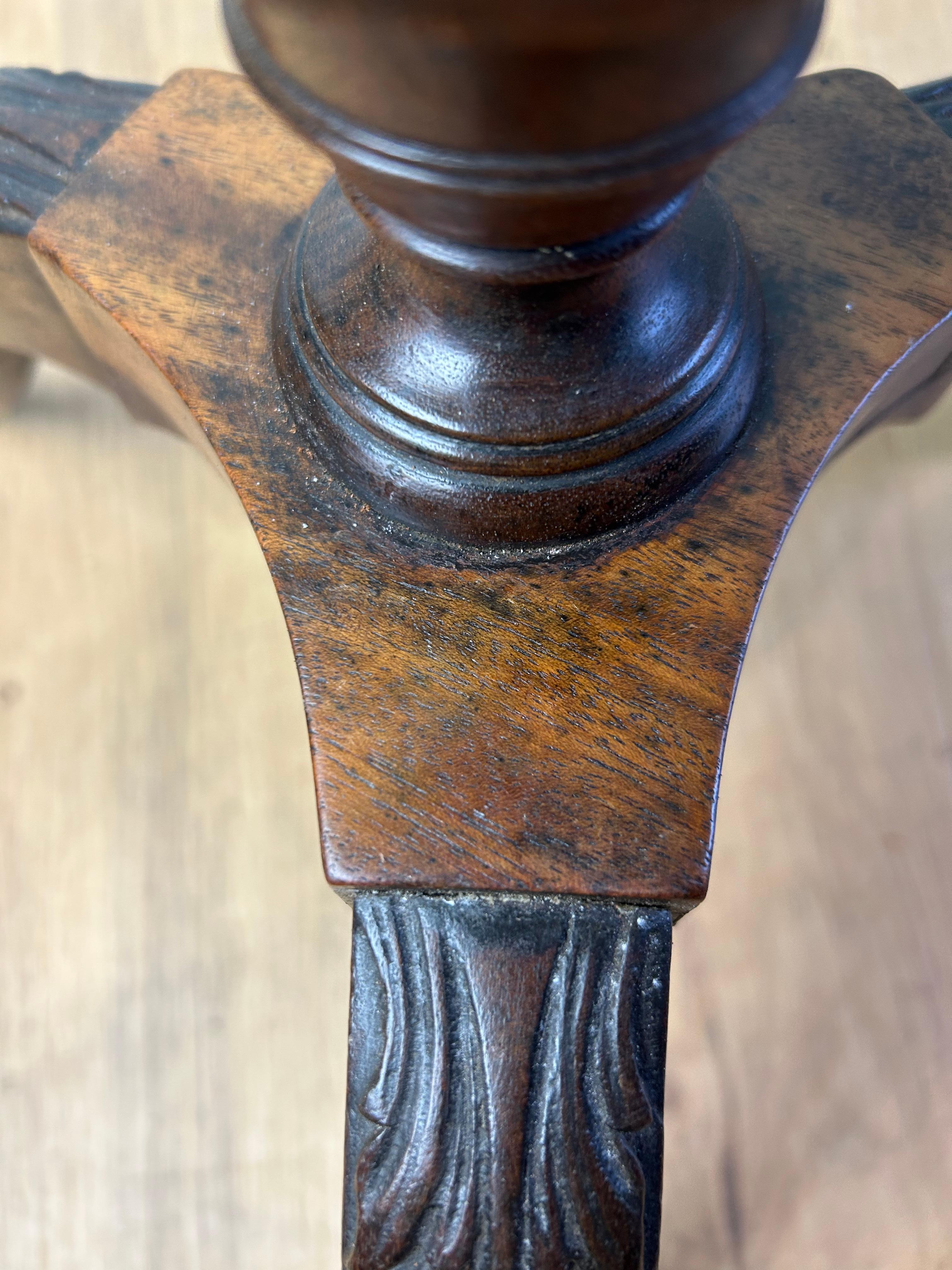 18th Century and Earlier Mahogany Kettle Stand/ Wine Table  For Sale