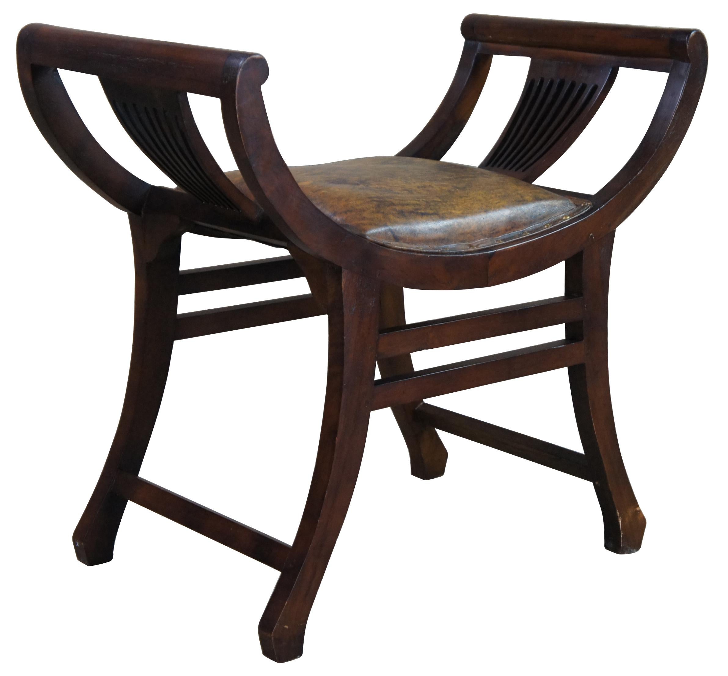 antique saddle chair
