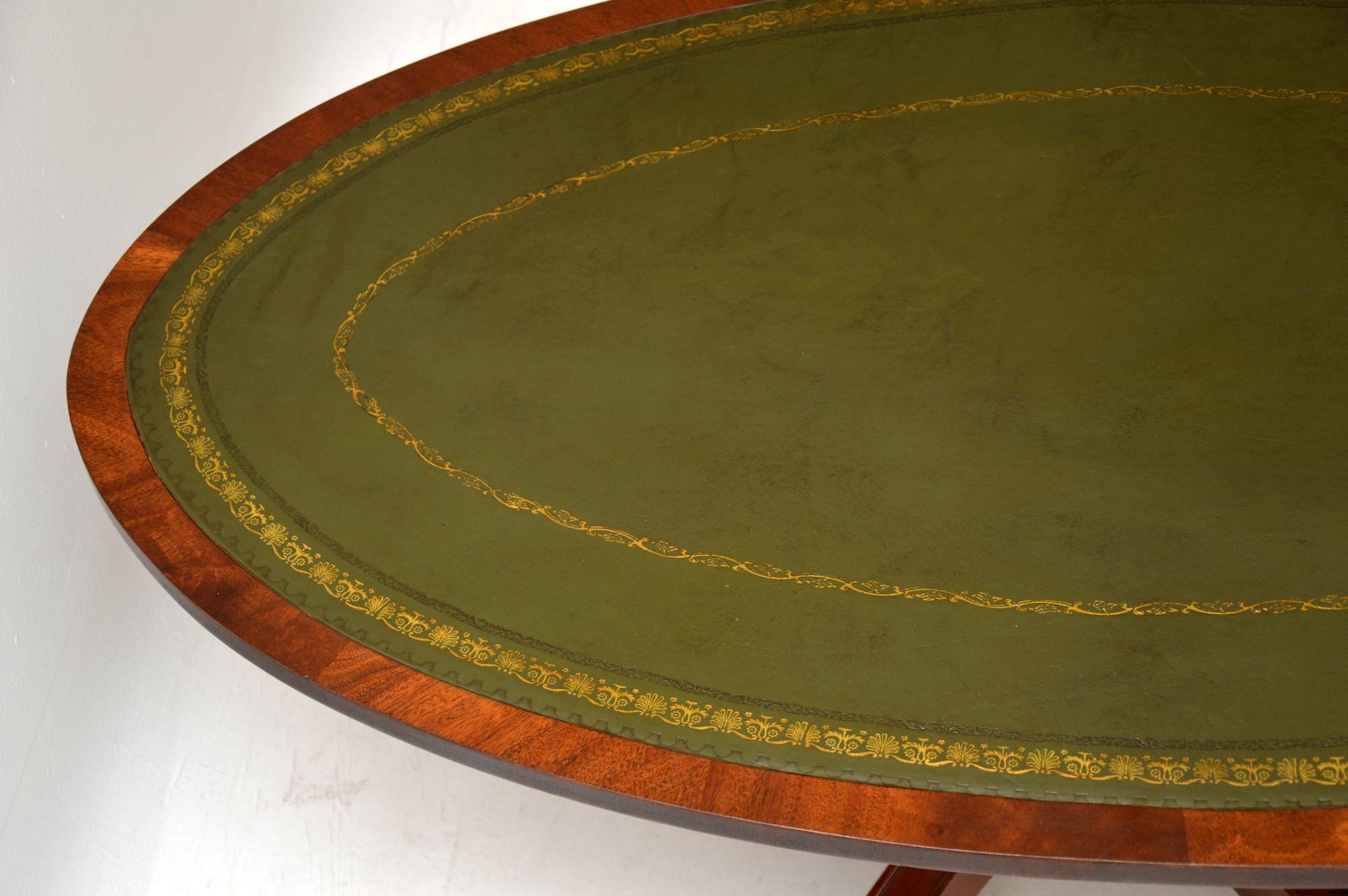 Regency Antique Mahogany Leather Top Coffee Table