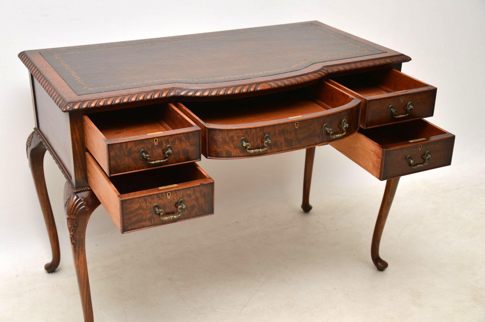 antique leather top desk