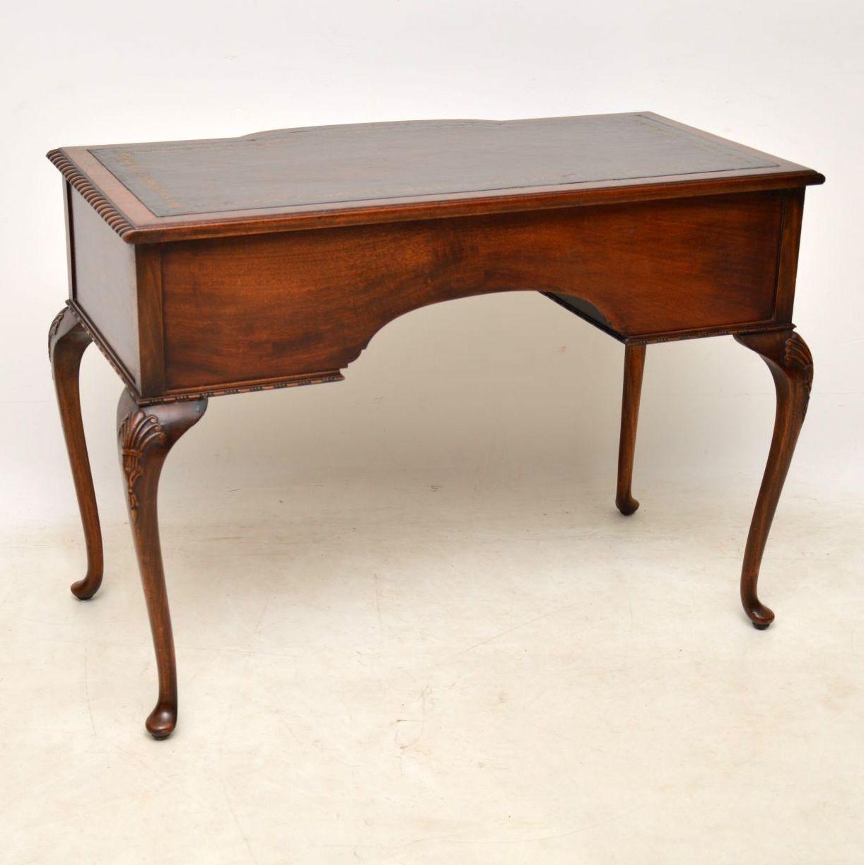 antique leather top writing desk