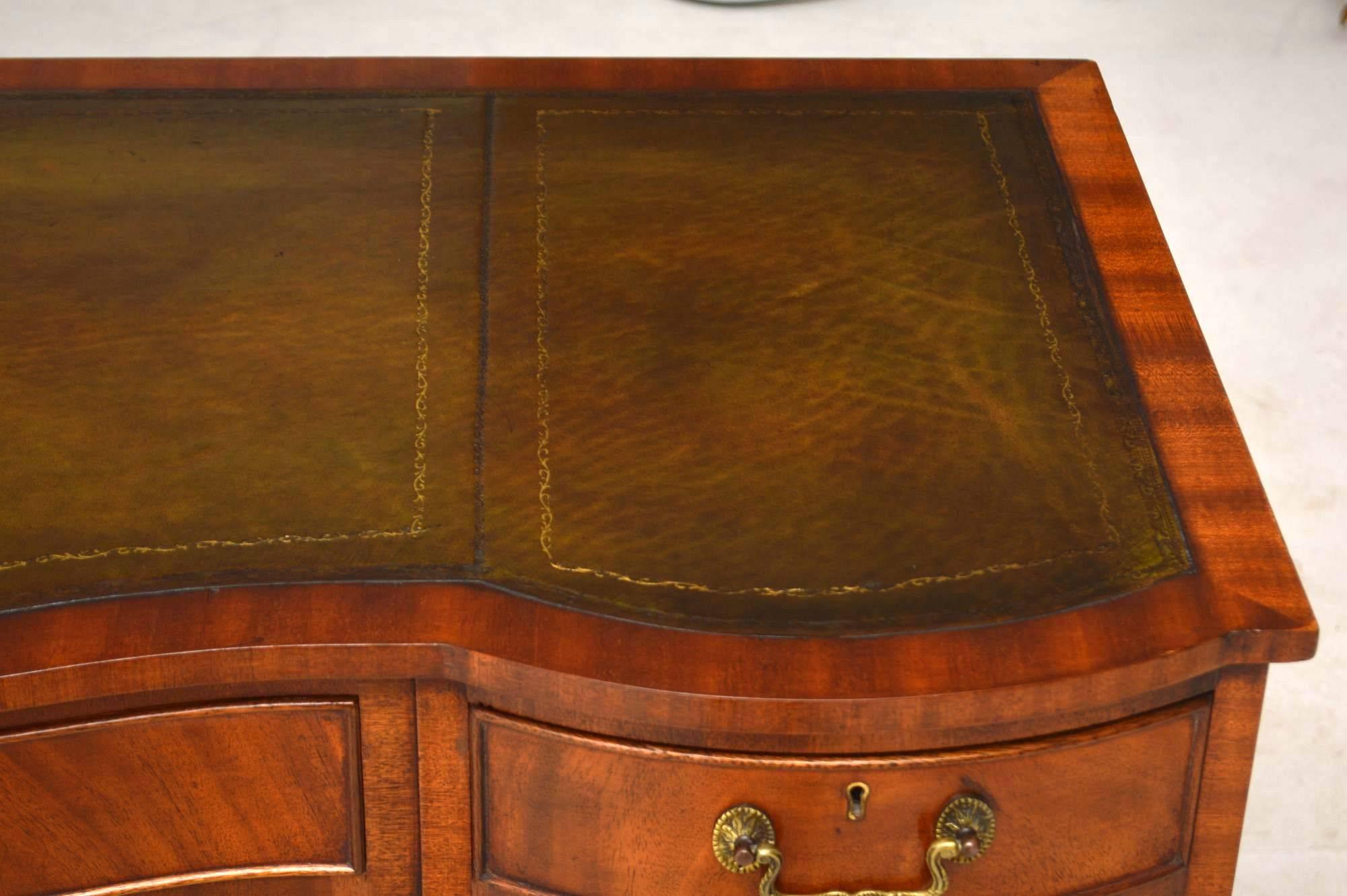 Antique Mahogany Leather Top Desk 1
