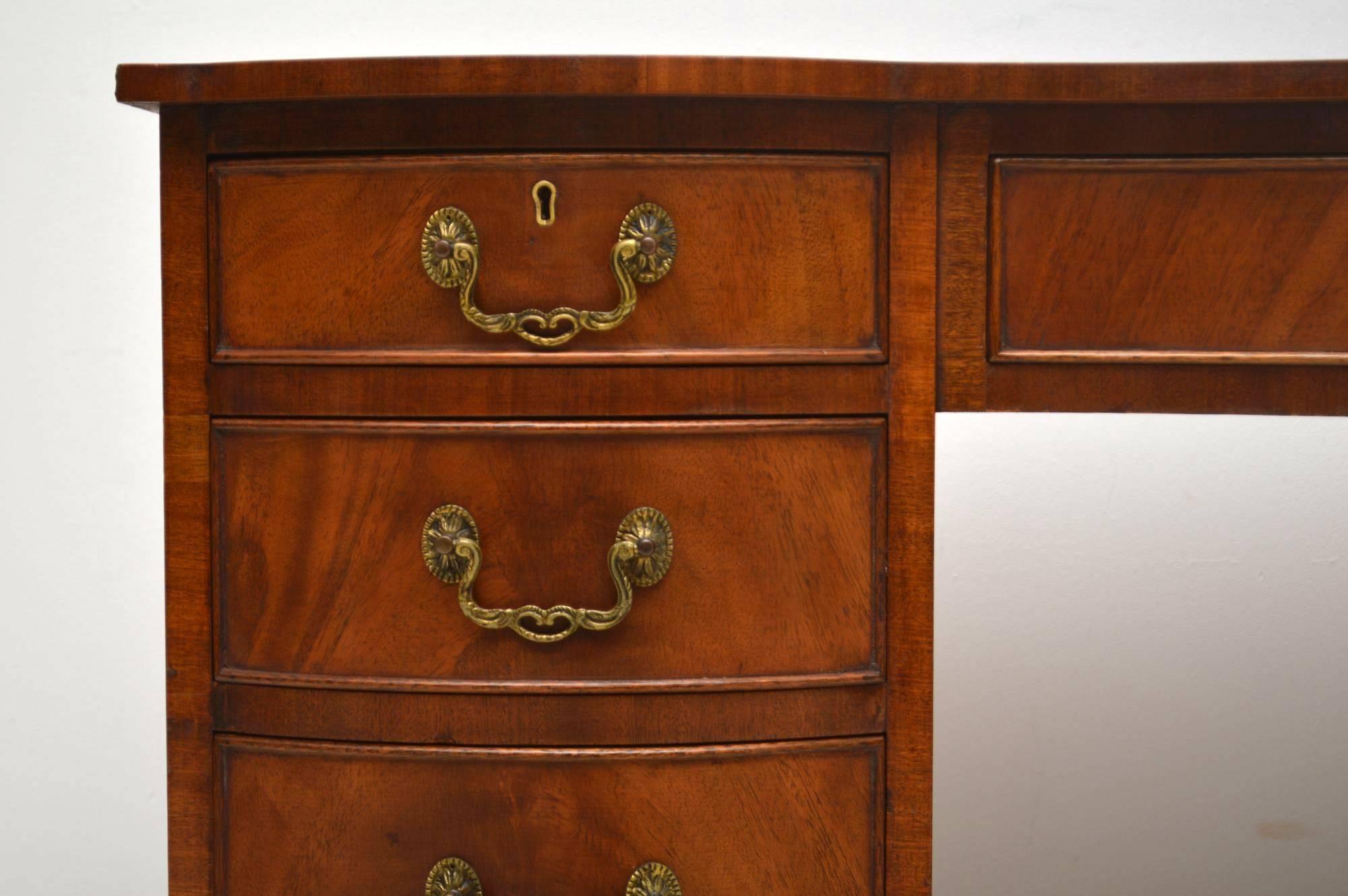 Antique Mahogany Leather Top Desk 2