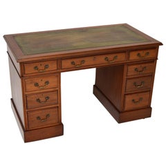 mahogany leather top desk Antique Mahogany Leather Top Pedestal Desk