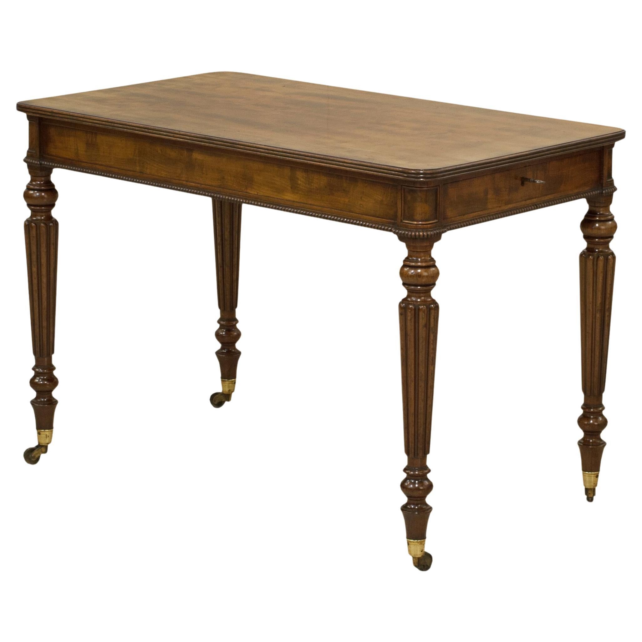 Antique Mahogany Library Table Or Desk, Attributed To Gillows. For Sale