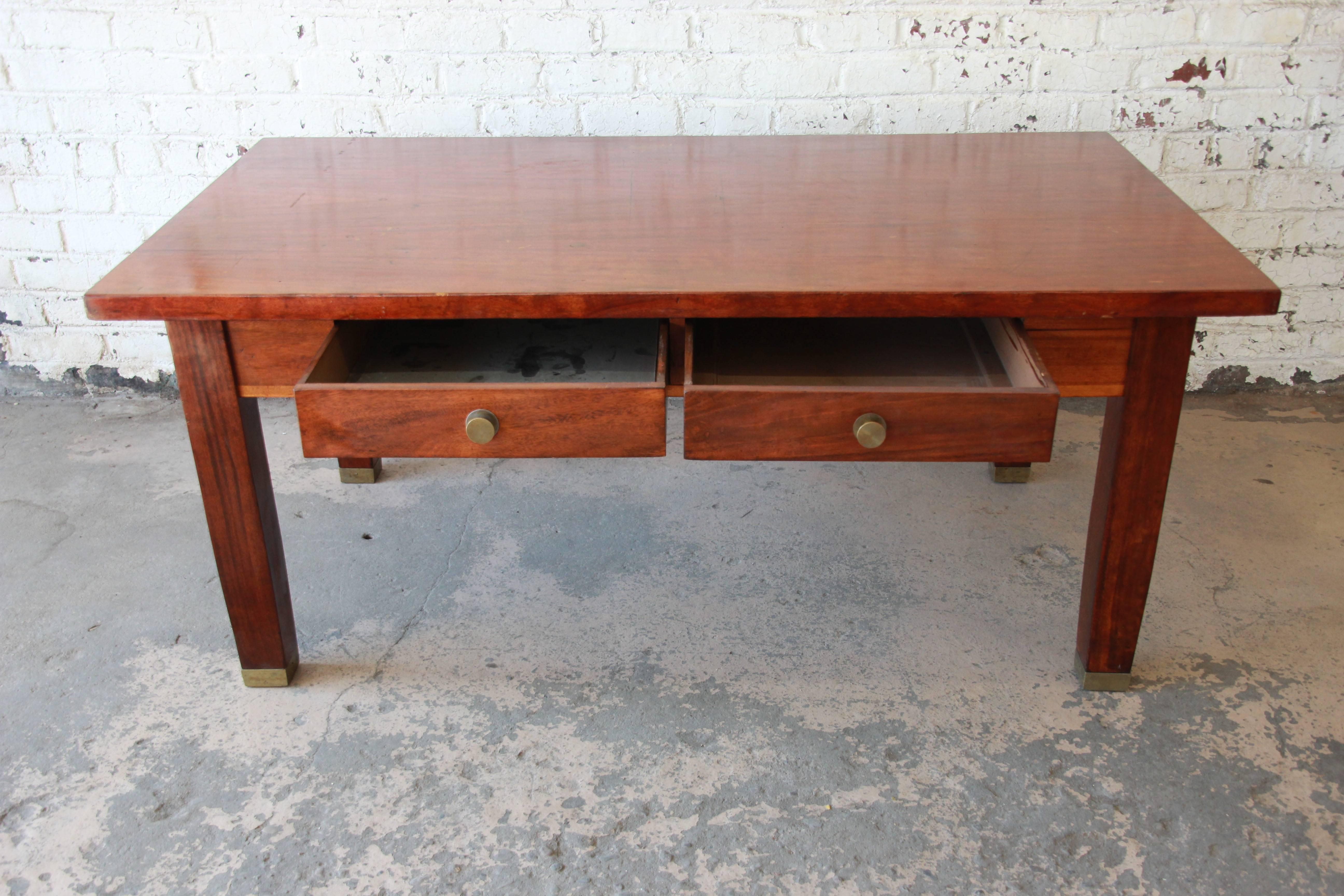 Antique Mahogany Library Table Circa 1900 At 1stdibs