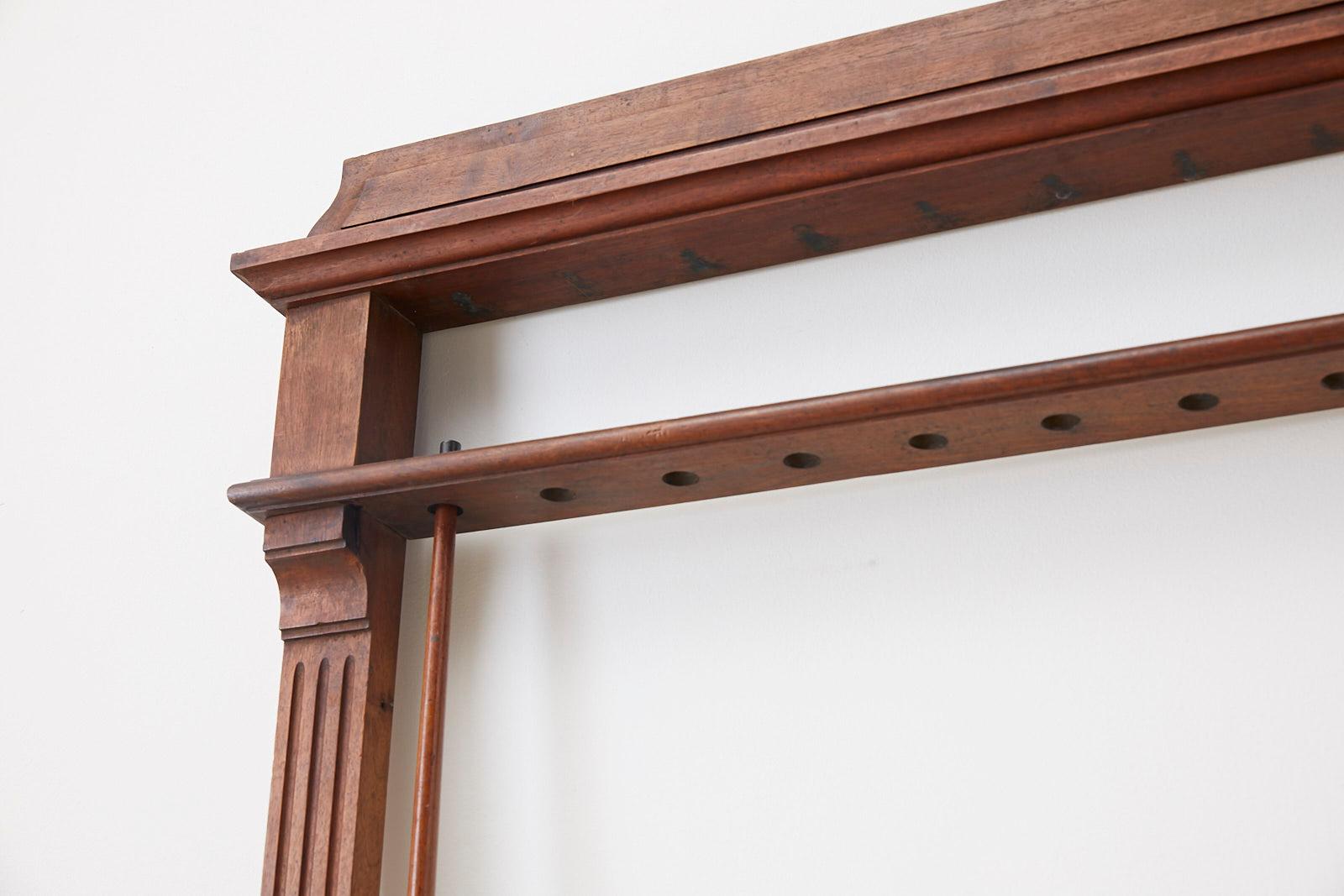 antique pool cue rack