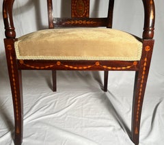 Antique Mahogany “Louis Philippe” Desk Chair Voltaire c 1830-50