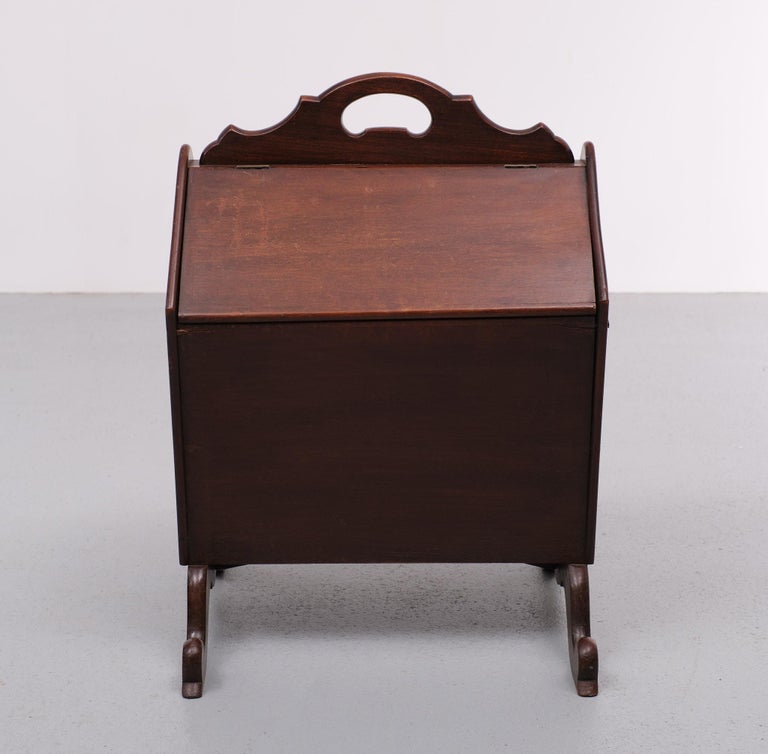 Antique Mahogany Magazine Holder 1870s Holland For Sale at 1stDibs