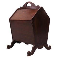 Antique Mahogany Magazine Holder 1870s Holland 