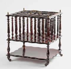 Antique Mahogany Magazine Stand