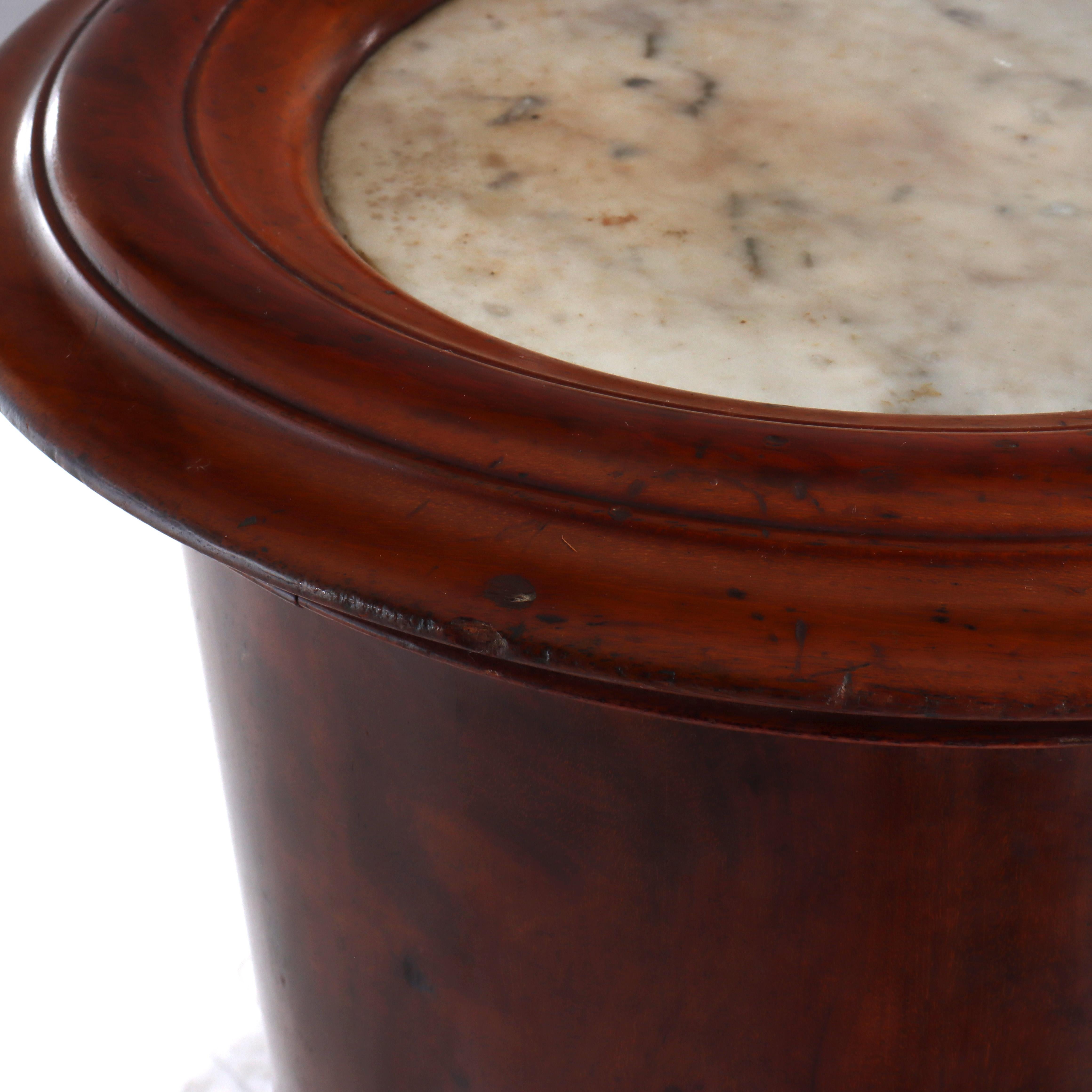 Antique Mahogany Marble Top Cellarette C1890 im Angebot 2