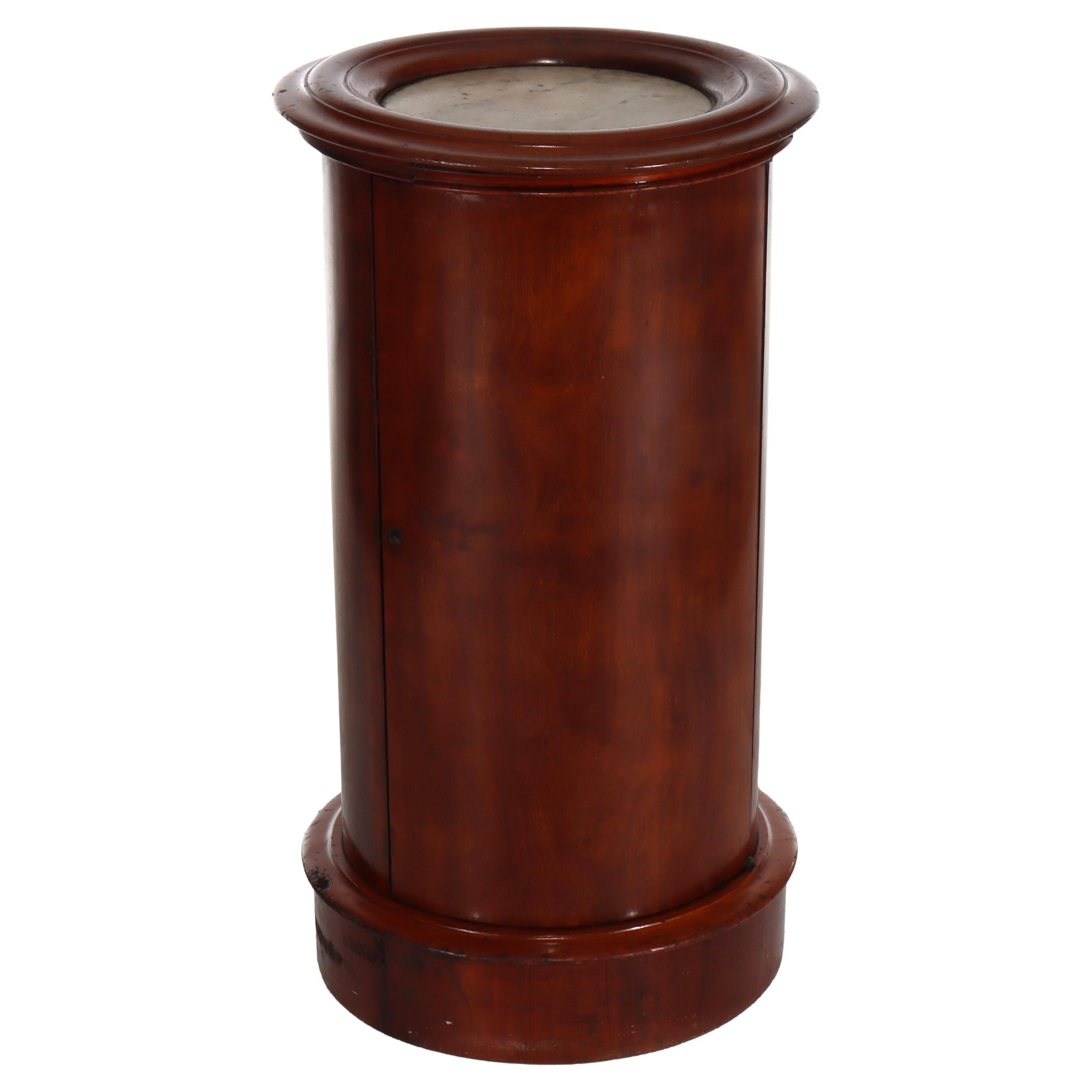 Antique Mahogany Marble Top Cellarette C1890 im Angebot