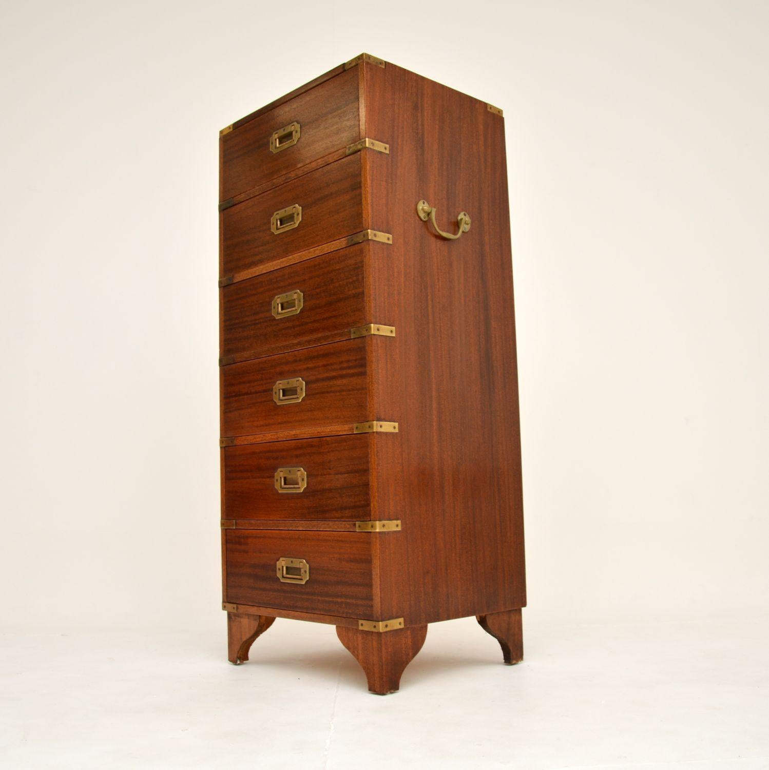 Mid-20th Century Antique Military Campaign Chest of Drawers