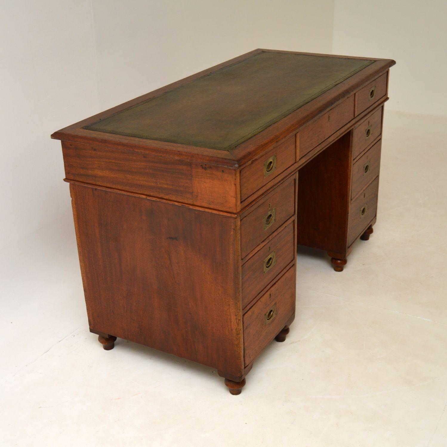 Antique Mahogany Military Campaign Desk 2