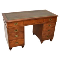 Antique Mahogany Military Campaign Desk