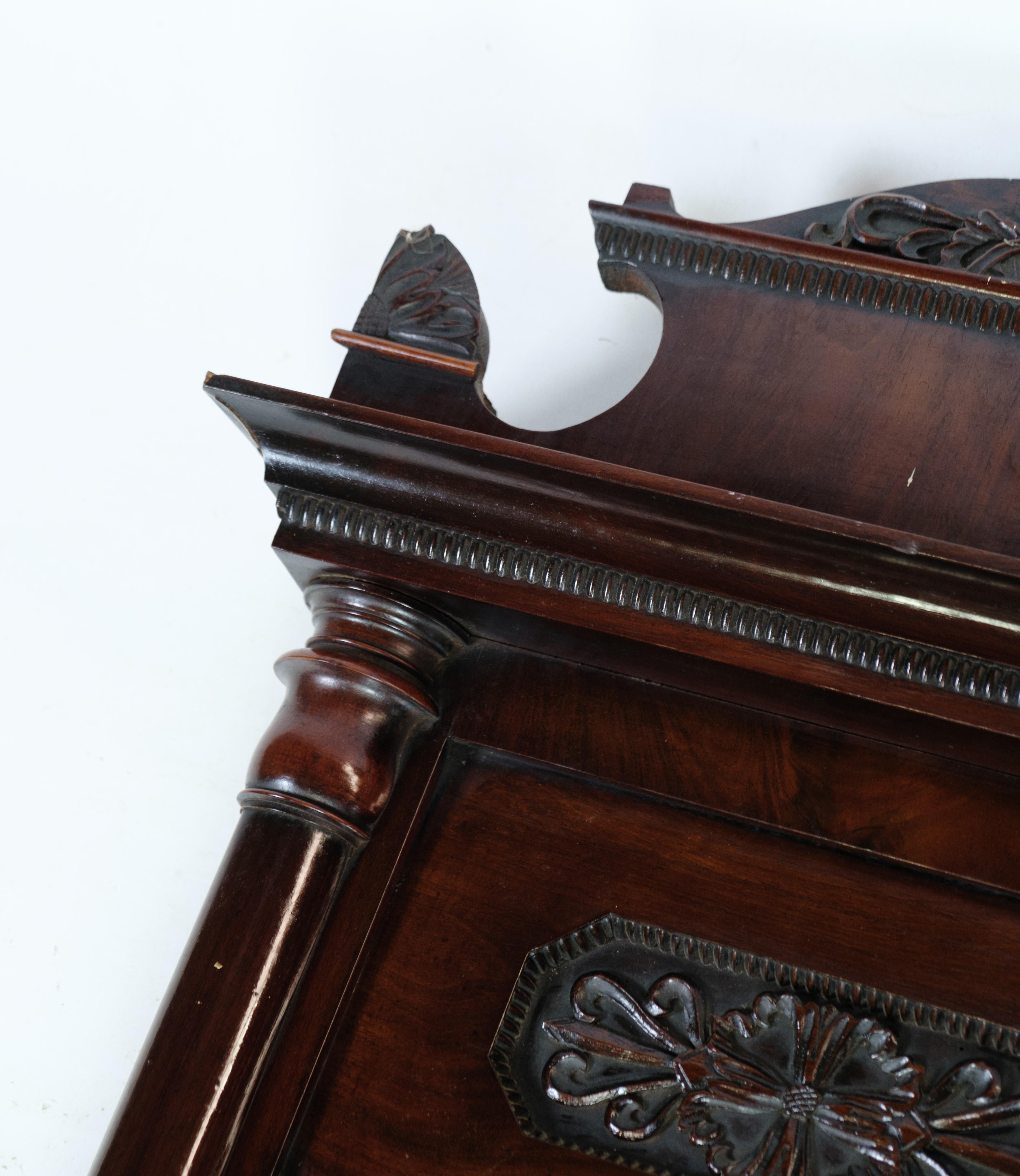 Stile impero Antique Mirror tardo impero in mogano del 1840 in vendita