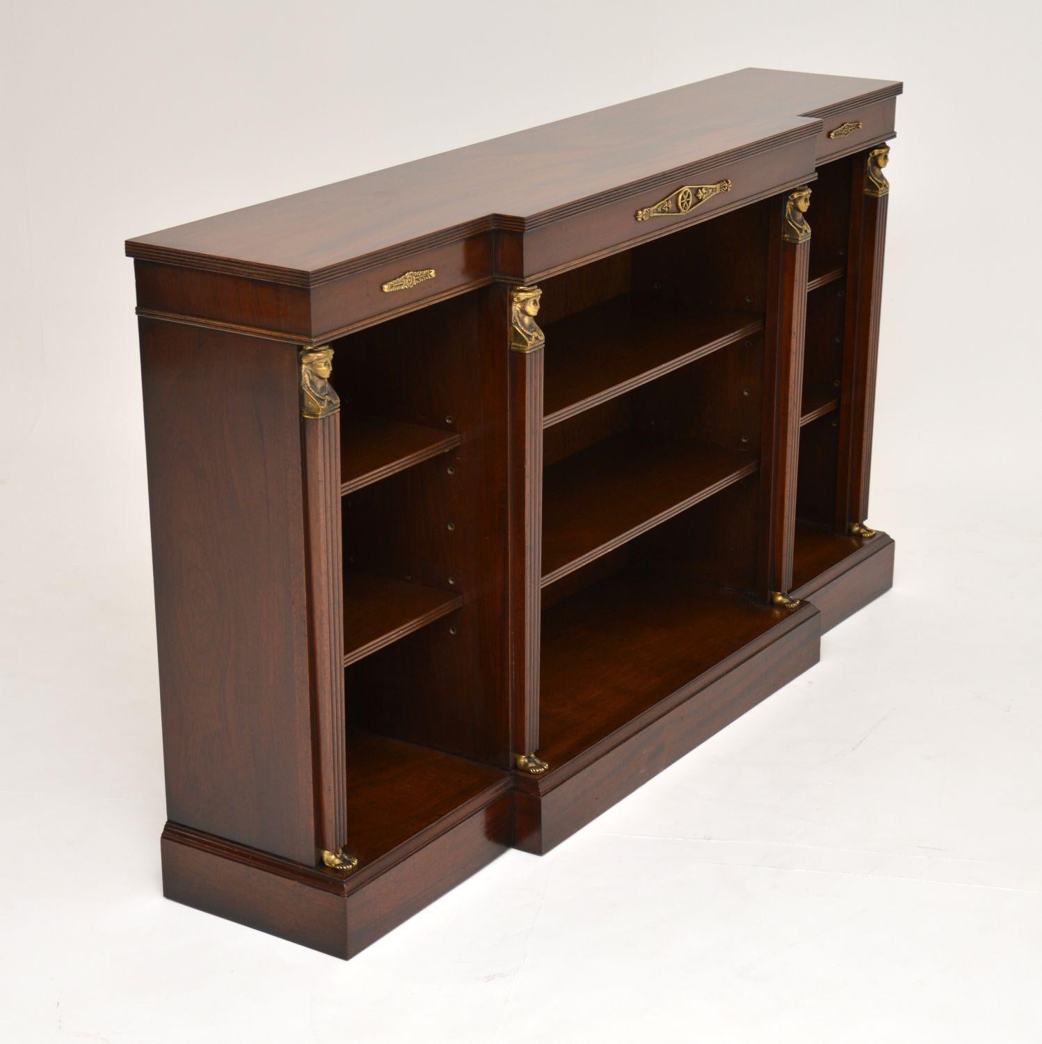 Antique Mahogany Neoclassical Style Bookcase 4
