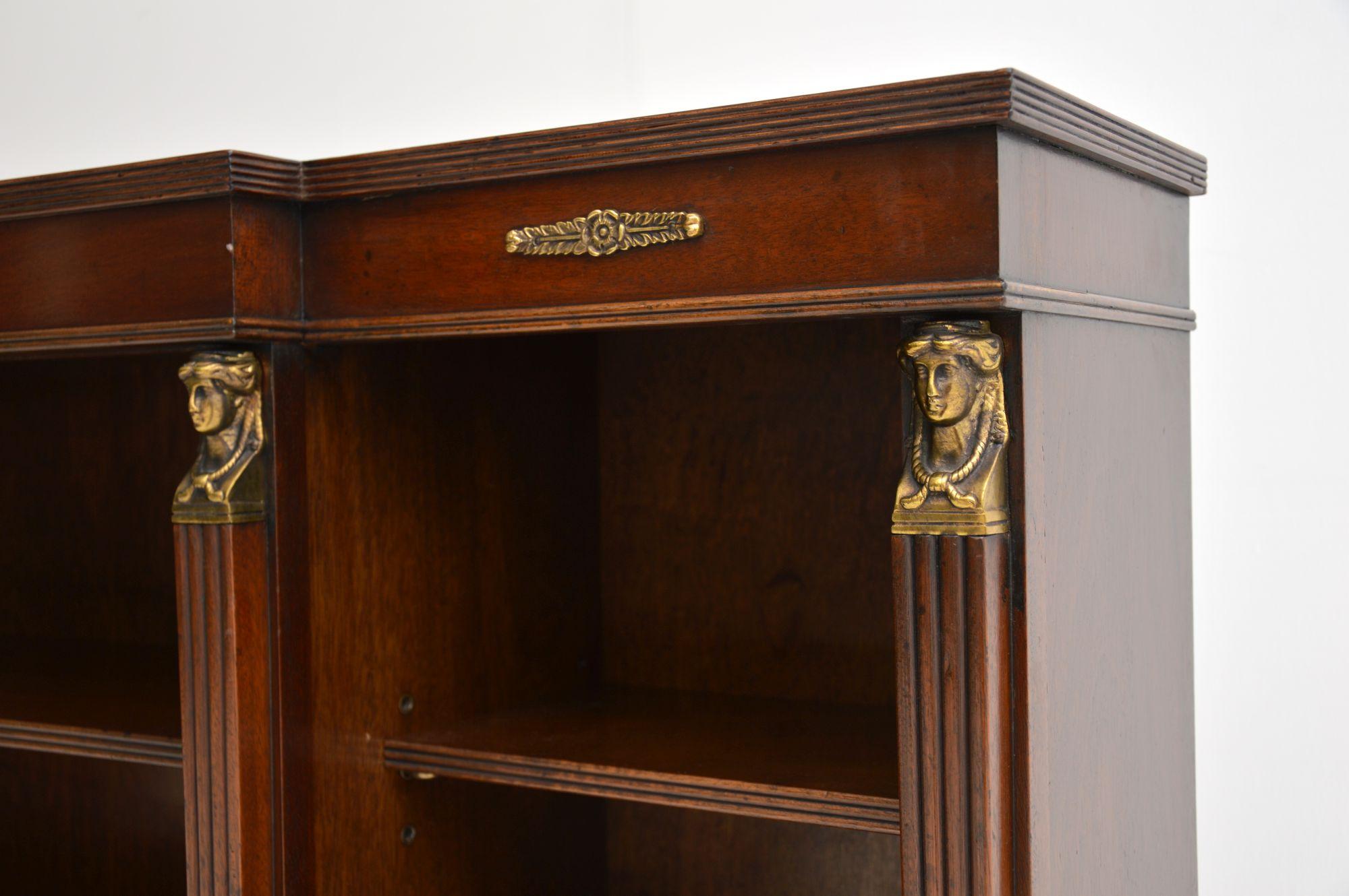 Antique Mahogany Neoclassical Style Bookcase In Good Condition In London, GB