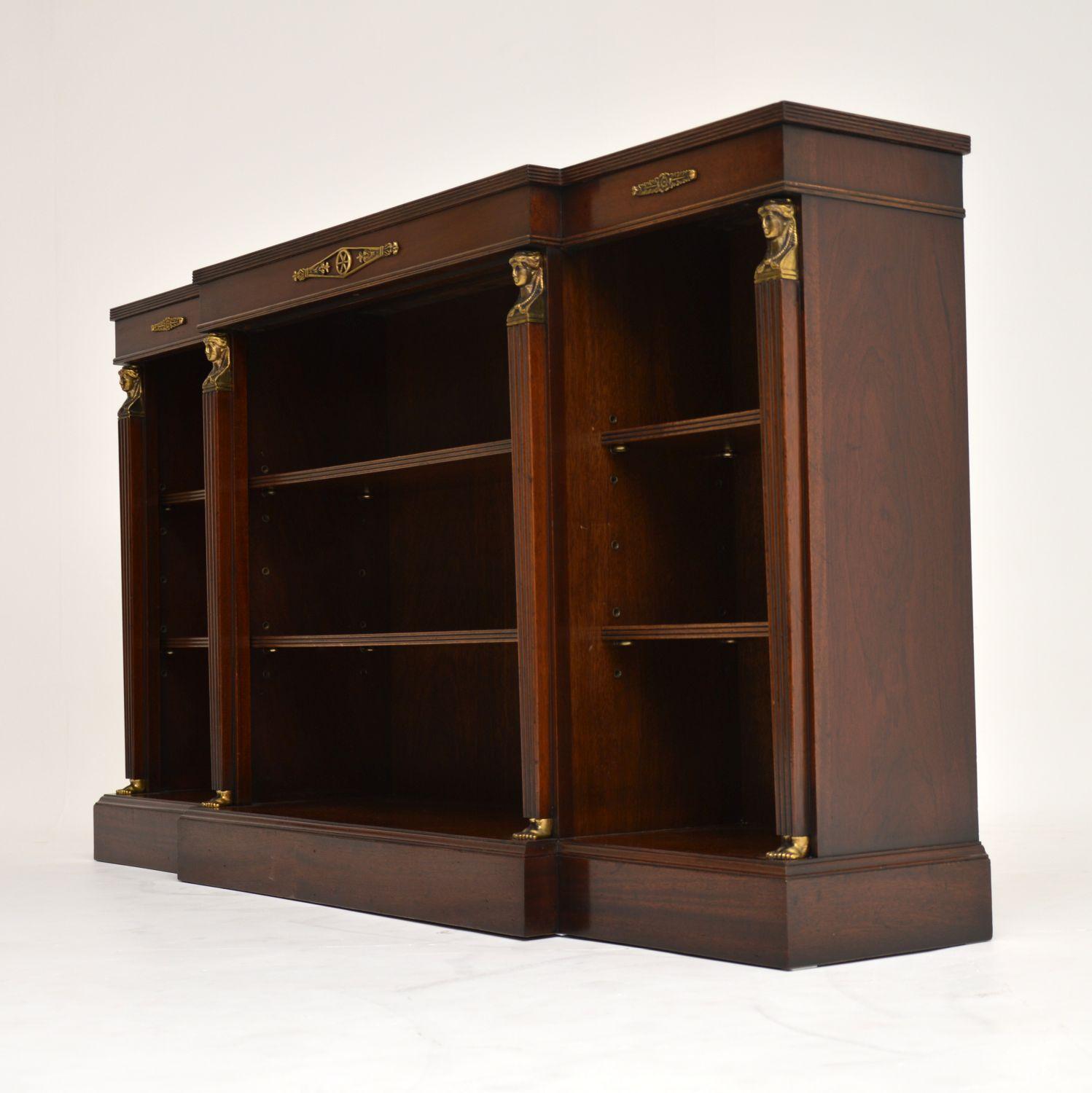 Antique Mahogany Neoclassical Style Bookcase 3