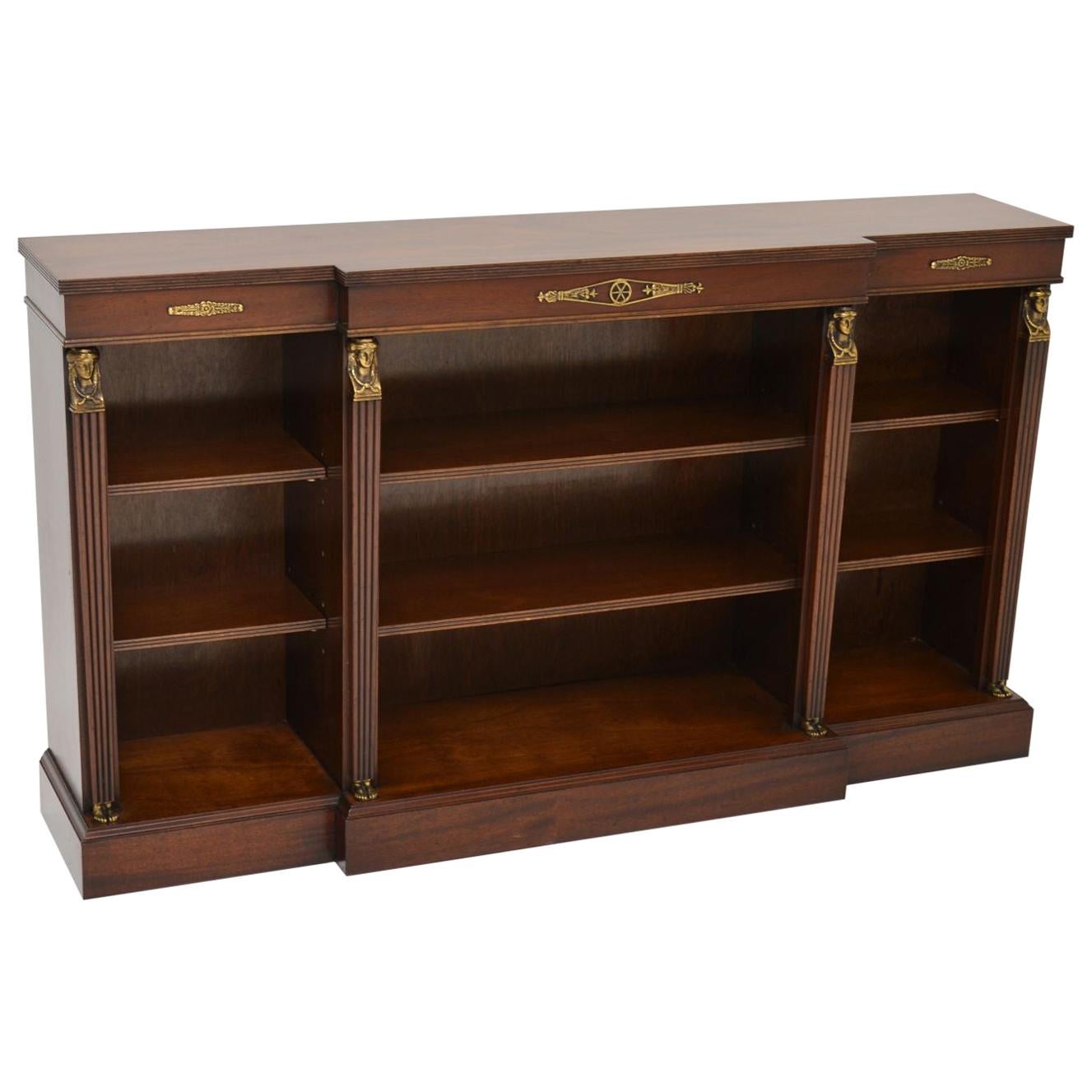 Antique Mahogany Neoclassical Style Bookcase